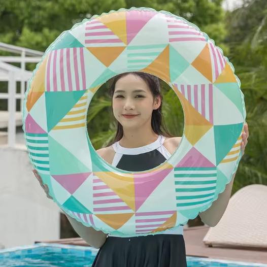 Opblaasbare Zwemring voor Dames – Comfortabel Zwembadvlot met Reddingsboeifunctie, Ideaal voor Strand en Zwembad