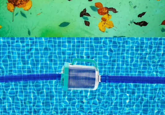 Zwembadbladcollector met 5 Skimmersokken – Inline Zwembadvacuümfilter & Leaf Canister