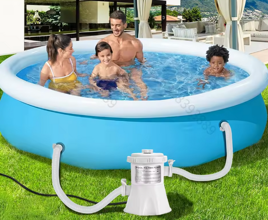 Elektrische Zwembadfilterpomp – 1135 L/u Circulatie met 2 Filterpatronen voor Peuter- en Opzetzwembaden