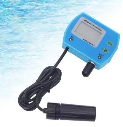 2-in-1 Waterkwaliteit Tester – pH & EC Monitor voor Drinkwater, Zwembad en Aquarium