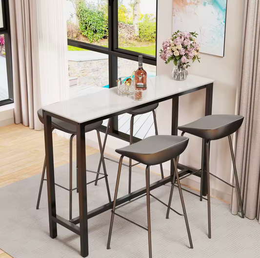 Luxe marmeren bartafel 120×40cm – hoog en modern design