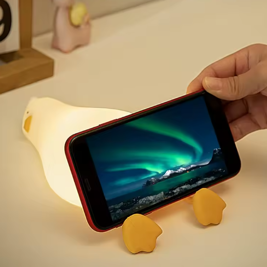 LED Nachtlampje Eend – Schattige Siliconen Kinderlamp met Timer & 3 Niveaus Dimbaar