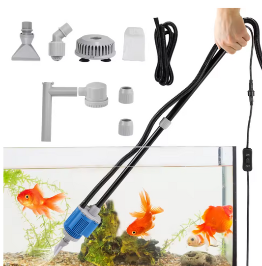 Elektrische Aquarium Waterwisselaar – 28W Pomp & Grindreiniger, Sifon Filter