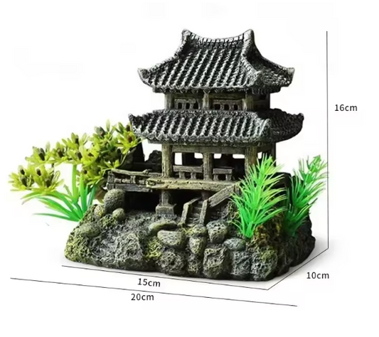 Aquarium Ornament Huis – Realistische Hars Decoratie voor Aquascaping