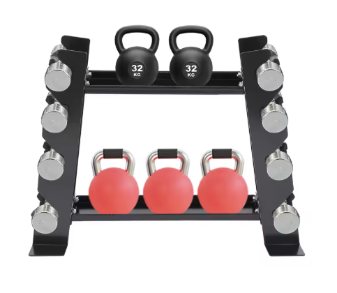 Halterstandaard met 8 Posities – Compact Gewichtsrek voor Thuisgym & Fitness