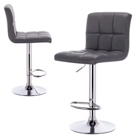 Moderne Verstelbare Barkruk – Kunstleer & Metalen Frame, 360° Draaibaar