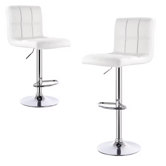 Moderne Verstelbare Barkruk – Kunstleer & Metalen Frame, 360° Draaibaar