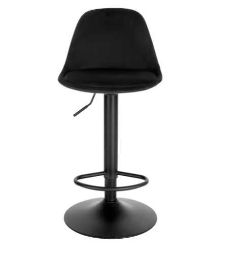 In Hoogte Verstelbare Barkruk – Kunstleer, Rugleuning & 360° Draaibaar