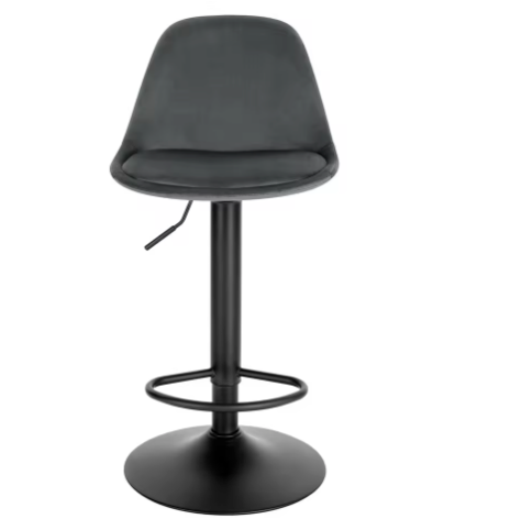 In Hoogte Verstelbare Barkruk – Kunstleer, Rugleuning & 360° Draaibaar