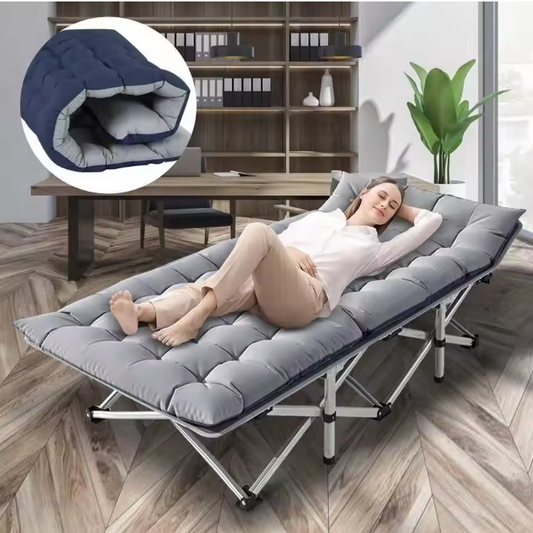 Opvouwbaar Campingbed voor Volwassenen – Draagbaar Heavy Duty Kampeerbed 200 kg