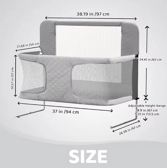 3-in-1 Opvouwbaar Babybedje – Co-Sleeper, Wieg en Box in Één