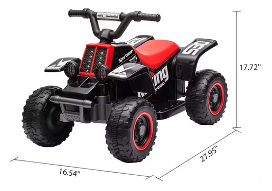 Elektrische Kinderquad 6V met LED-verlichting, Muziek en Claxon – Mini ATV (vanaf 3 jaar)