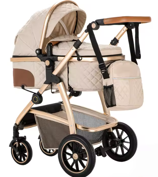 3-in-1 Kinderwagen Reissysteem – Verstelbaar Handvat en Aluminium Frame