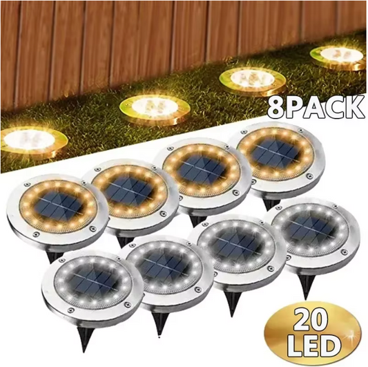 Solar Grondlampen Set – Ondergrondse LED Tuinverlichting voor Pad, Gazon en Tuin