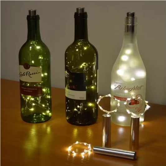 LED Wijnfles Kurk Lichtslinger – Koperdraad Flesverlichting voor Feest en Decoratie