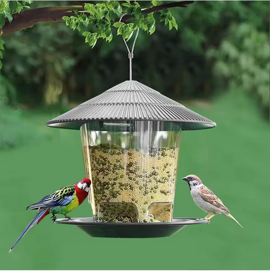 Hangende Tuin Vogelvoeder met Dak – Vogelvoerhuis voor Wilde Vogels