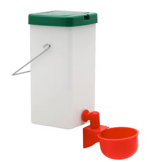 Konijnen Drinkfles 1000 ml met Drinkbak – Automatische Waterdispenser voor Konijnen, Kippen en Eenden
