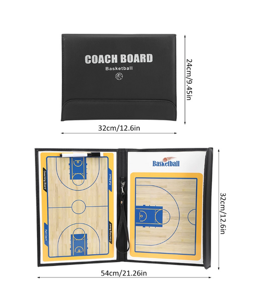 Basketbal Coachbord – Opvouwbaar Tactiekbord met Magneten & Marker