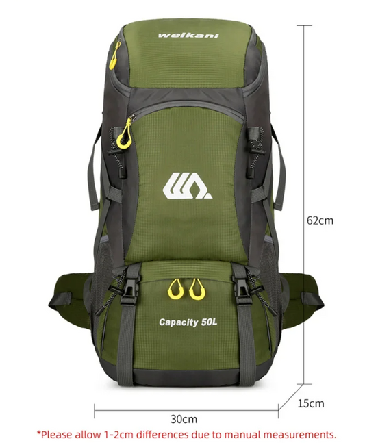 50L Outdoor Rugzak – Grote Waterafstotende Backpack voor Hiking, Reizen en Camping