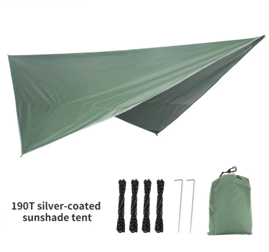 Waterdichte Tarp 340x260 cm – Ultralight Tentzeil met UV-Bescherming voor Camping en Outdoor