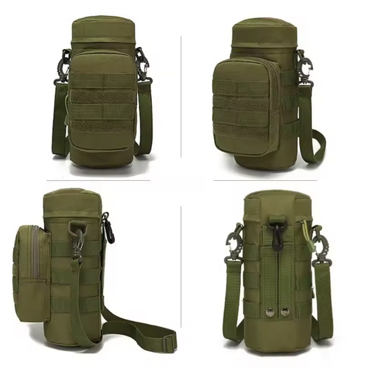 Tactische Waterfles Tas – Outdoor Schoudertas met Molle Systeem voor Camping en Fietsen