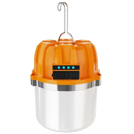 LED Camping Lamp – Oplaadbare Hanglamp met Powerbank en Batterij Indicator, 3 Lichtstanden