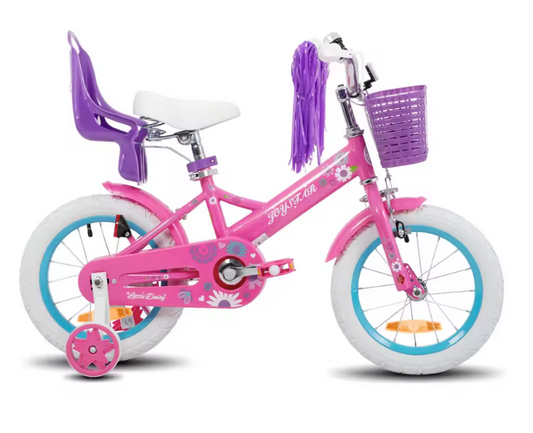 Kinderfiets voor Meisjes met Poppenzitje en Mand – Inclusief Zijwieltjes en Streamers