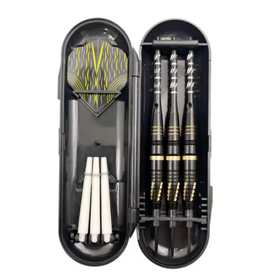 Stalen Dartpijlen Set van 3 – Lichtgewicht Darts met Vervangbare Shafts en Opbergdoos