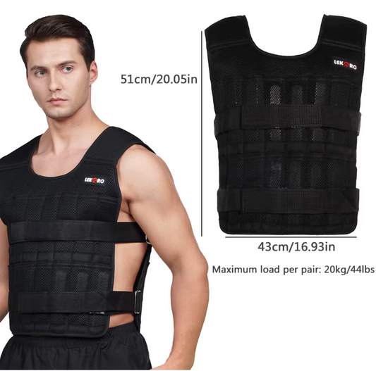 Verstelbaar Gewichtsvest Set – Lege Trainingsvest met Arm- en Enkelgewichten voor Fitness en Hardlopen