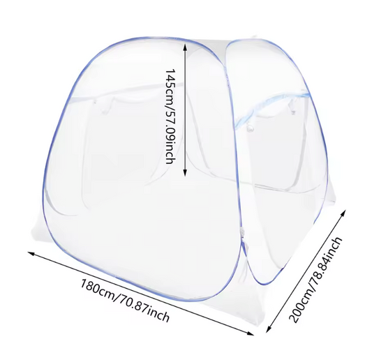 Pop-up Muskietennet Bed – Vierkante Top, Opvouwbaar en Met Rits, Anti-Insect