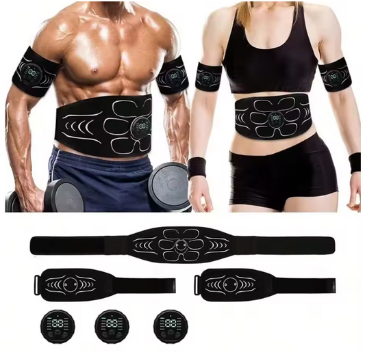 EMS Spierstimulator – Buiktrainer en Elektrische Fitness Massage Band