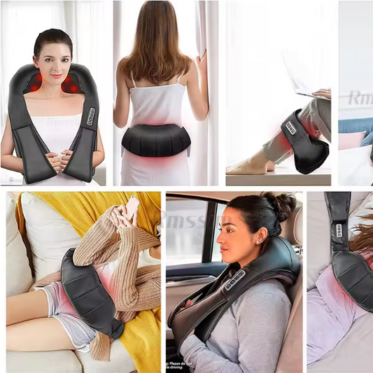 Shiatsu Nek- en Schoudermassager – Elektrisch Massagekussen met Warmtefunctie