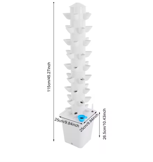 Hydrocultuur Toren Kweeksysteem – 45 Plantplaatsen, Verticale Hydrocultuur Kweekset met Waterpomp