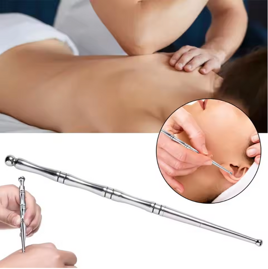 Acupressuur Pen van RVS – Trigger Point Massager voor Gezicht en Reflexologie