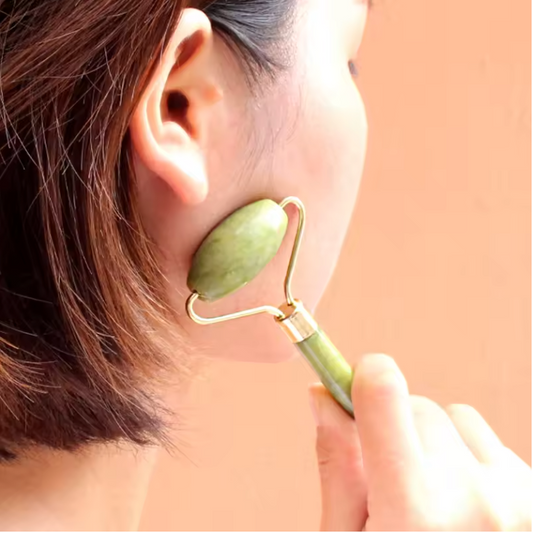 Jade Gezichtsroller Dubbelzijdig – Natuurlijke Jade Massage Roller voor Gezicht, Nek en Lichaam