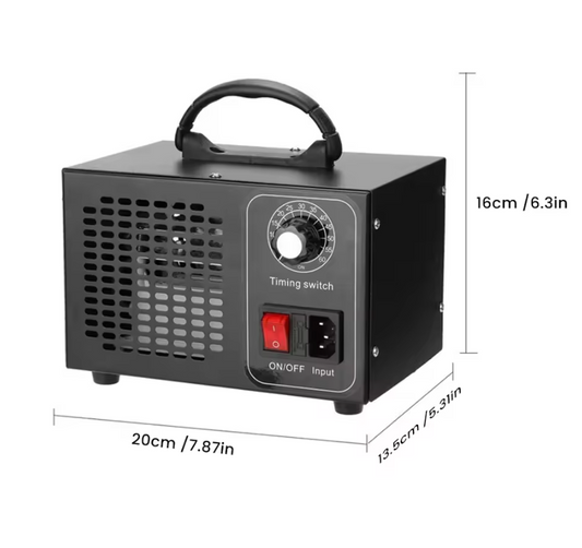 Ozon Generator 60g/h – Luchtreiniger en Geurverwijderaar voor Thuis, Auto en Kantoor