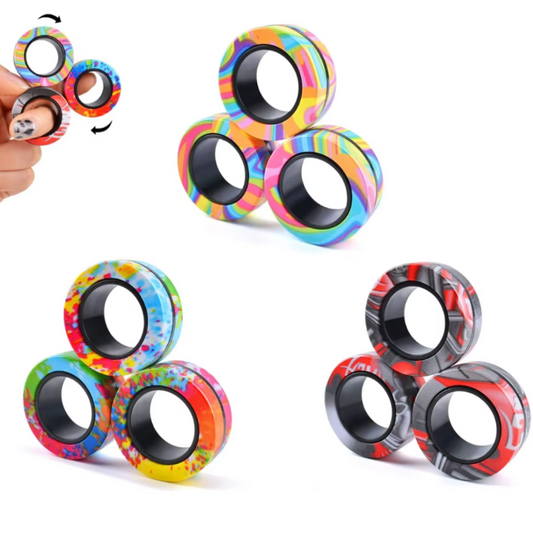 3x Magnetische Fidget Ringen – Stressverlagend Speelgoed Set