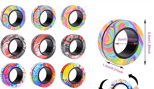 3x Magnetische Fidget Ringen – Stressverlagend Speelgoed Set