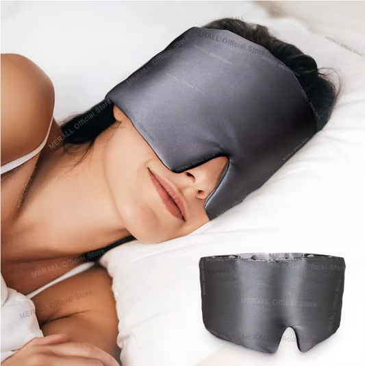 Zijden Slaapmasker – Lichtblokkerend Oogmasker voor Comfortabele Slaap en Reizen