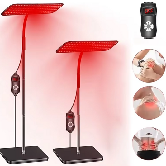 Rood Licht Therapie Paneel – 660nm en 850nm Infrarood Lamp met Timer en Verstelbare Standaard voor Gezicht en Lichaam