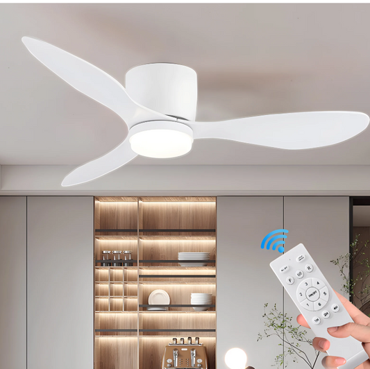 Plafondventilator met LED – Stil, 6 Snelheden en Afstandsbediening
