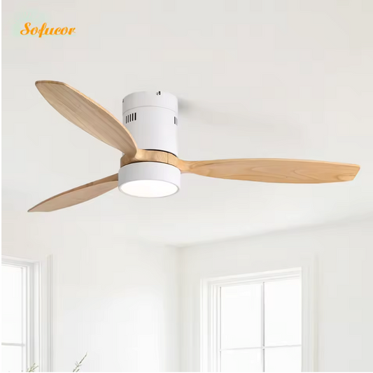 Plafondventilator 132 cm met LED – 6 Snelheden en Afstandsbediening