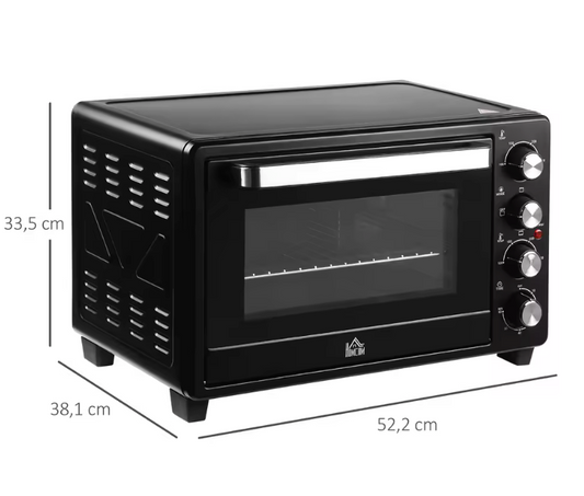 Mini Oven 32L – Elektrische Oven met 3 Warmtestanden en Timer