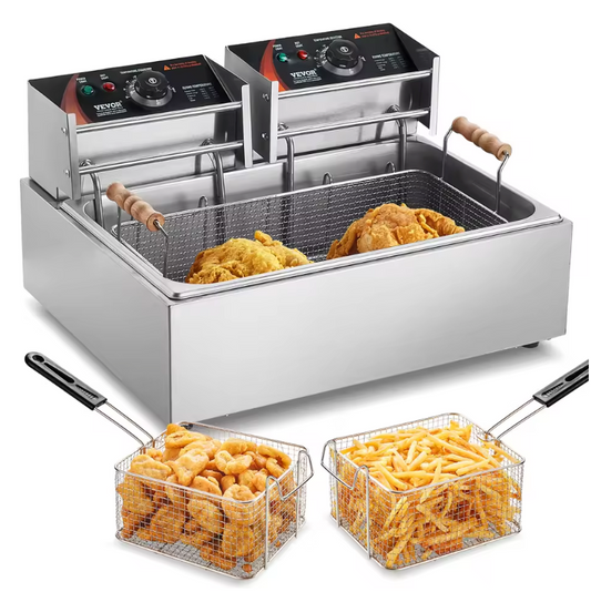 Professionele Friteuse 17L – Elektrische Deep Fryer 3000W met RVS Behuizing