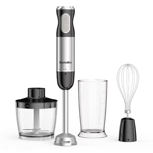 Staafmixer 1000W 4-in-1 – Hand Blender met Hakmolen, Garde en Smoothie Cup