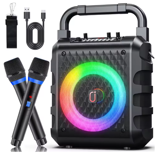 Karaoke Speaker met Microfoon – Bluetooth Party Speaker met LED