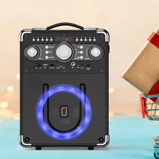 Karaoke Speaker met 3 Microfoons – Bluetooth Party Speaker LED