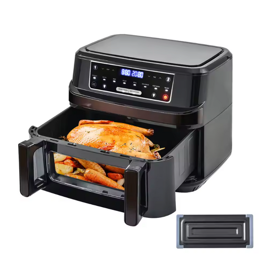 Airfryer 12L XXL – Dubbele Kamer met Touchscreen en Kijkvenster