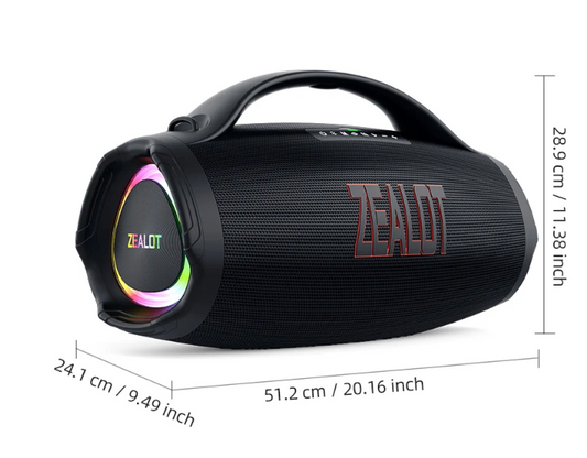 Bluetooth Speaker 160W – Draagbare Waterproof Speaker met RGB en Powerbank