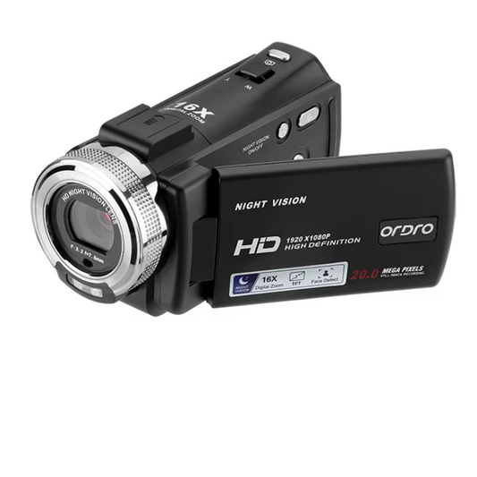 1080P Vlog Camera met Nachtzicht – Digitale Camcorder met Zoom en LCD Scherm